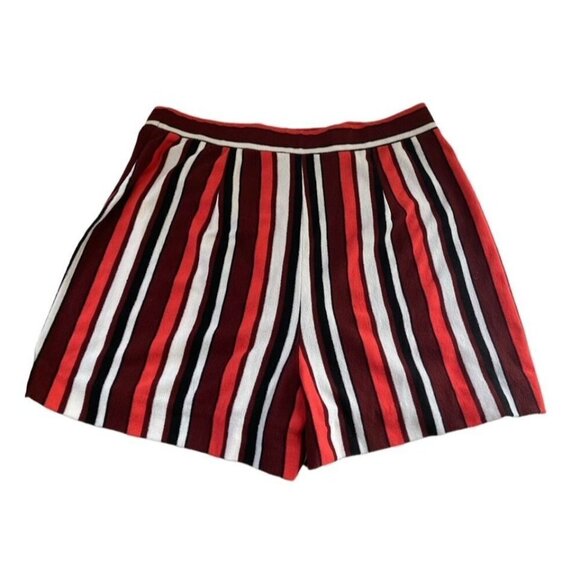 Express Women's Striped Orange White Brown Skort Size Medium - Picture 2 of 6